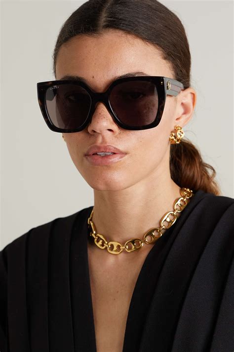 gucci round frame tortoise sunglasses|gucci oversized tortoiseshell sunglasses.